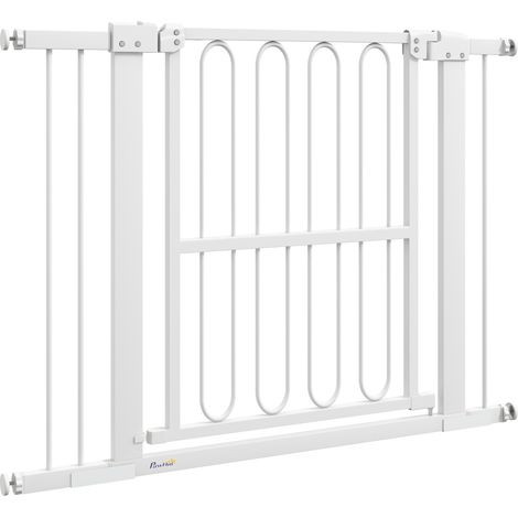 Barrière de sécurité pour chien, 76-104 cm, barrière sans perçage, barrière d'escalier