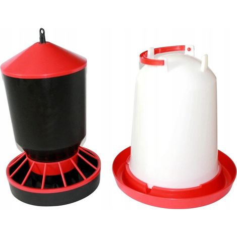 Mangeoire, abreuvoir, mangeoire pour volailles, poulets 15 L + 10 kg