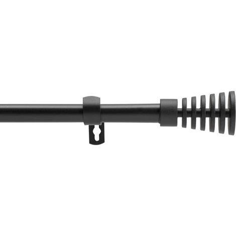 Kit tringle extensible 120 à 210 cm peint Sablis noir