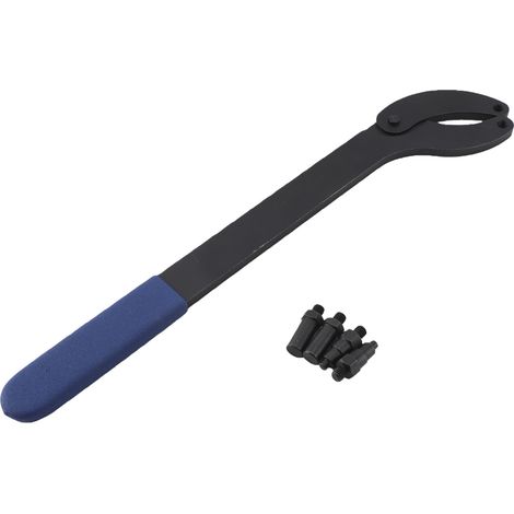 Supporto regolabile in acciaio al carbonio per la puleggia dell'albero a camme, per sostenere il pignone del motore dell'auto, con 4 perni. (1/5)