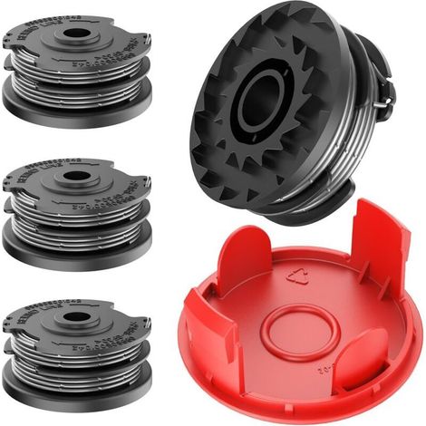 Bobines de fil pour coupe-bordure Bosch ART 36-36 LI, ART24/24+, ART 27/27+, ART 30/30+, bobine de rechange F016800351 (4 bobines de fil + 1 couvercle de bobine) (1/4)