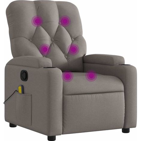 Maison Exclusive - Massagesessel Taupe Stoff