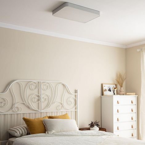 Plafoniera LED 40W Rettangolare Metallo 600x400 mm CCT Selezionabile Hidria Bianco