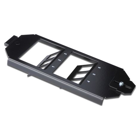 DIGITUS - Cassetta sotterranea - Per 6 moduli Keystone - Compatibile con OBO, Bettermann, Ackermann - Uscita a 45° - Metallo - Nero