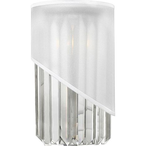 Wandlampe Leuchte Stahl Nickel Flurleuchte H 30,5 cm 1 Flammig Treppenlampe (1/4)