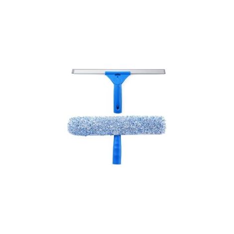 Tergivetro professionale con spazzola in microfibra, larghezza 35 cm, tergivetro per doccia, bagno, auto - Crezuo