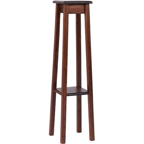 Colonna portavaso in legno arredo ingresso BIG H110 Noce (1/3)
