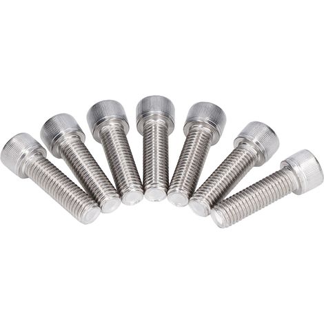 Vis à tête hexagonale creuse M12x40 A2-70 inox, filetage gros pas 1.75mm, lot de 20, norme DIN 912