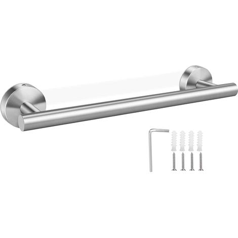Ensemble d'accessoires de salle de bain en acier inoxydable avec barre porte-serviettes de 30 cm (1/5)