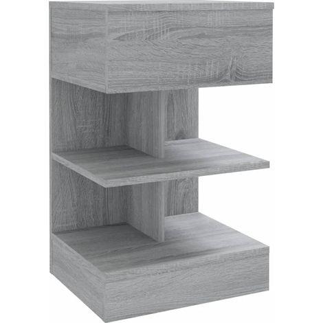 Maison Exclusive - Comodino Grigio Sonoma 40x35x65 cm in Legno Multistrato