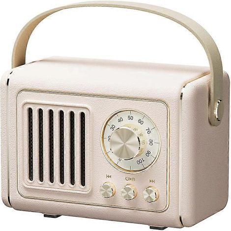 Rétro Mini Enceinte Bluetooth-Portable, sans Fil, Powerful Basse, High-Fidelity Son, Ideal pour Travel et Outdoor Use (1/5)