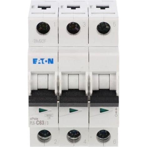 Interruptor automático 3P C 63A 6kA CA PL6-C63/3 286607