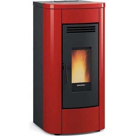 Stufa pellet canalizzata 8 KW Klaudia Plus 5.0 bordeaux