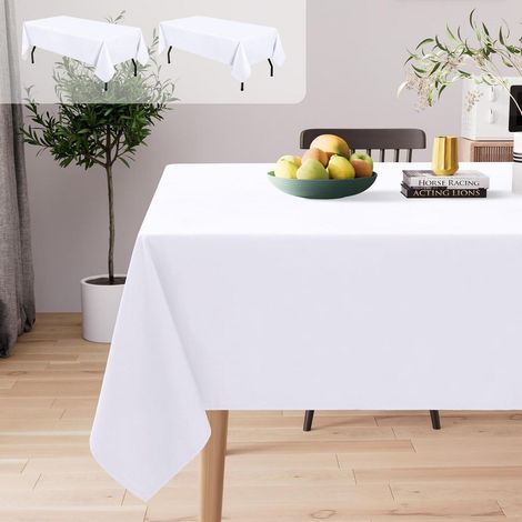 Abwaschbare Tischdecke 130x160 cm, 2 Stück, Lotuseffekt, wasserabweisend, pflegeleicht