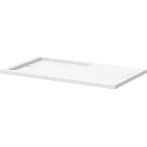 Wholesale Domestic Pearlstone 1400mm x 800mm x 40mm Rectangular Walk In Shower Tray (1/4)