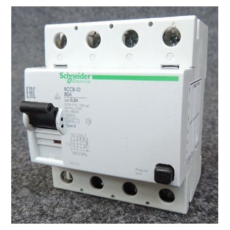 Interrupteur différentiel 80A 4P 300mA type B 400V bornes vis RCCB-ID Multi9 SCHNEIDER 16761
