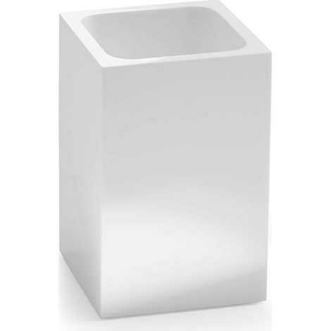 Portaspazzolini d'appoggio GEDY linea Sofia in resina colore Bianco (1/3)