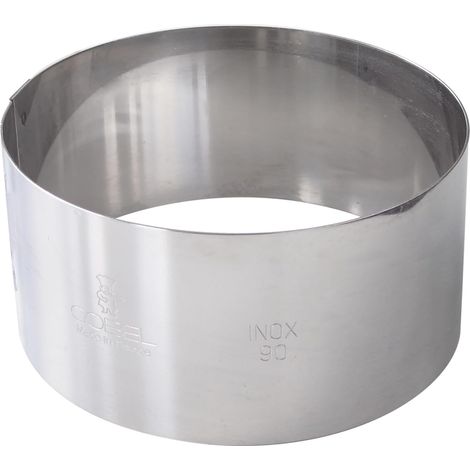1 Cercle À Mousse, Inox Professionnel, Épaisseur 8/10, Résistant 300°C, Pour Pâtisserie Et Cuisine