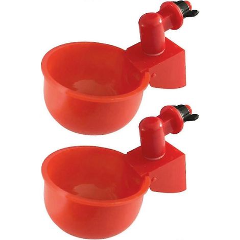 Lot de 2 abreuvoirs automatiques Luxshiny pour poules/volailles - Robustes, durables, faciles à remplir, compatibles avec les poules, les pigeons, les cailles et autres volailles (1/5)
