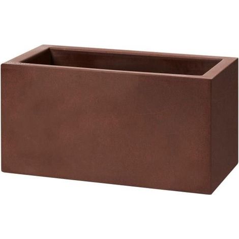 Vaso ''Schio Cassa Maxi'' in plastica da giardino per fiori e piante. -Bronzo (1/4)