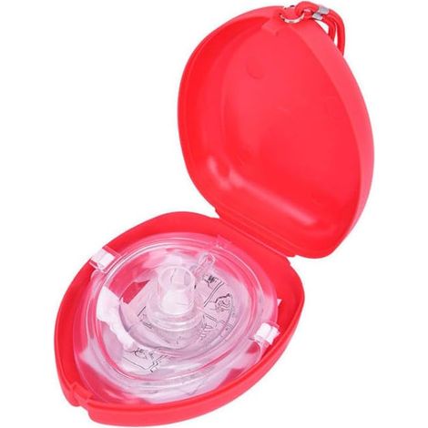 Masque de réanimation CPR, bouclier facial de réanimation cardiopulmonaire de poche, masque de protection respiratoire personnel avec valve unidirectionnelle pour adulte et enfant