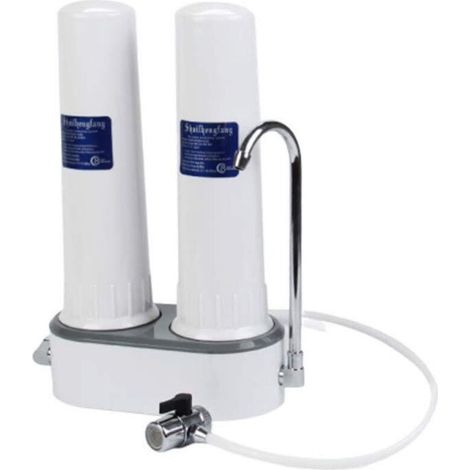 Drinking Water Filtration System, Stainless Steel Tap Water Filter, Drinking Water Purifier for Home Kitchen Faucet Ceramic + Carbon Diamond (1/4)