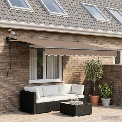 vidaXL Toldo Retráctil Eléctrico Topo 100% Poliéster y Aluminio (1/5)