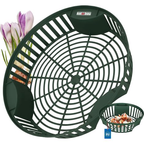 KOTARBAU® Panier À Bulbes - ⌀ 320 mm - Vert - Corbeille Plantation Tulipes - Accessoire Plantation Bulbes - Plastique (1/5)