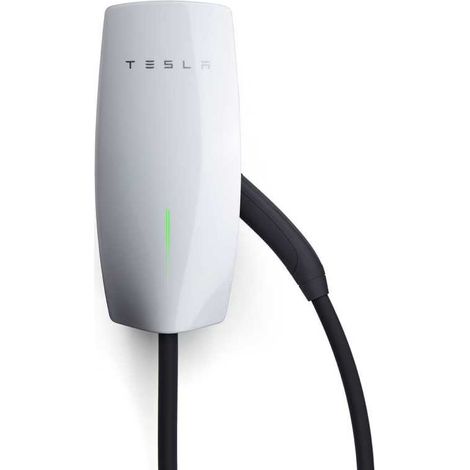 Borne de recharge pour voiture Tesla Wall Connector Gen 3 Wi-Fi jusqu'à 7,4 kW/22 kW Câble 7,3 m Blanc TE-WC-GEN3