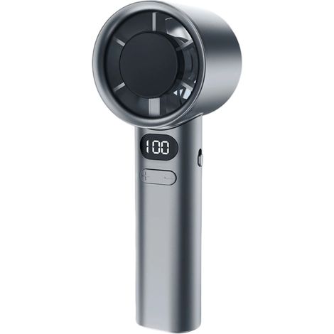 1 Ventilateur portable, ABS, écran numérique, batterie 2000mAh, pour voyage bureau extérieur (1/5)