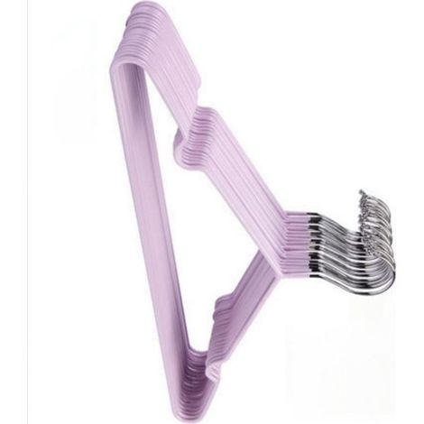 Cintres Antidérapants Économiseur d'Espace Robustes pour Vêtements Secs et Humides, Lot Épais pour Maison et Dortoir, Violet (1/5)