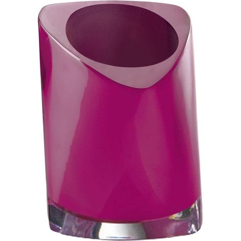 Gedy Rubino, Twist Bagno, Misure e Peso:12X8,5X8,5 CM & 0,465 kg, Porta spazzolino in Resina Resistente di Alta qualità,