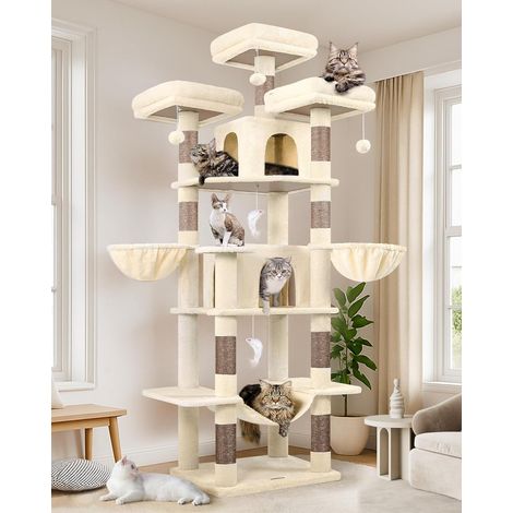 Grand Arbre a Chat Château 204 cm Plusieurs Chats (1/5)