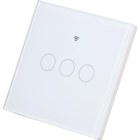 Interrupteur mural tactile à 3 voies avec WiFi RF433, déclenchement unique, commande vocale, minuterie, 80-260 V