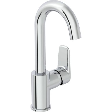 Vitra Flow Soft Single Lever Side Action Basin Mixer Tap - Chrome (1/2)