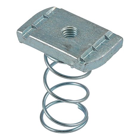 TIMCO Channel Nuts Long Spring Silver - M6