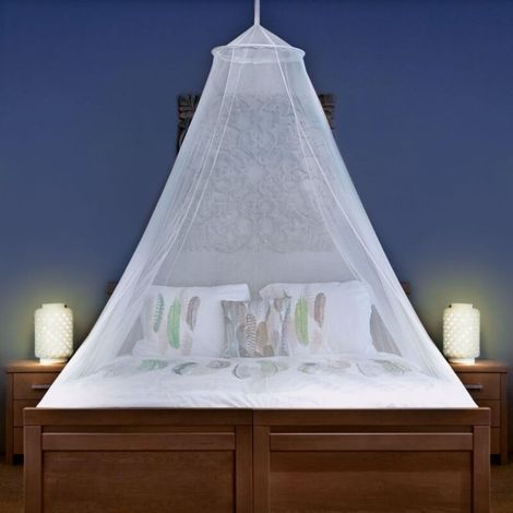 Moustiquaire de lit conique 1200x250cm – Protection complète contre les moustiques – Polyester durable – Pour lits simples et doubles – (1/5)