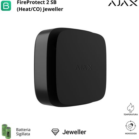AJAX - 63217 - FireProtect 2 SB (Heat/CO) ASP , Rilevatore di calore e CO wireless
