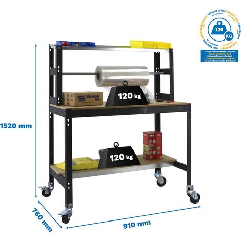 Simonrack Arbeitsbank Simonwork BT4 900 Anthrazit