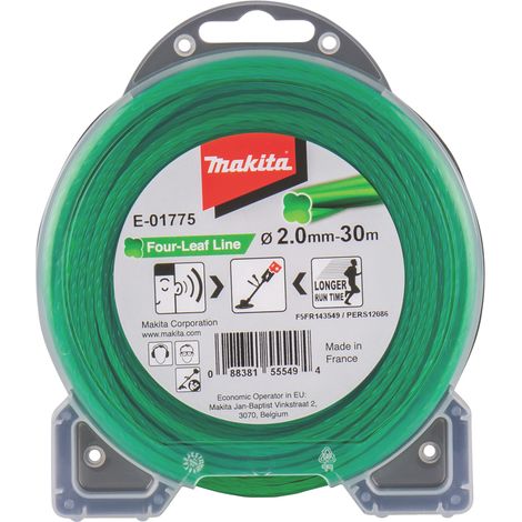Makita E-01775 Filo Verde Quadrifoglio Decespugliatore Tagliabordi 2,0mm30m