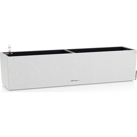 LECHUZA BALCONERA Stone 80 Komplettset quarzweiß (1/5)
