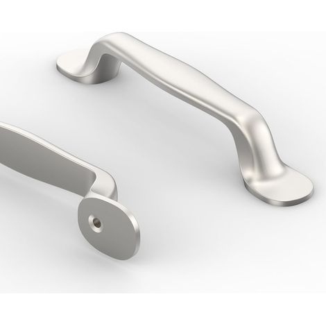 Lot de 10 Poignee de Meuble Cuisine Entraxe 96MM Nickel Brossé Poignée Meuble Cuisine Poignées pour Placards Poignet de Porte Cuisine Alliage de Poignet Meuble Cuisine (1/5)