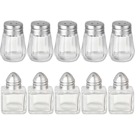 10 Mini-Salz- und Pfefferstreuer aus Glas – praktisch für unterwegs und zum Backen (1/4)