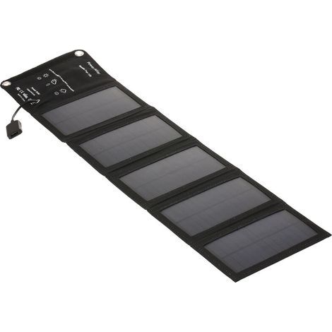 Lucky-88 – Faltbares 5-Panel-Solarladegerät – USB-Anschluss – Umwandlungsrate 19,5 % – Kompakt und leicht für Wandern und Camping (1/5)