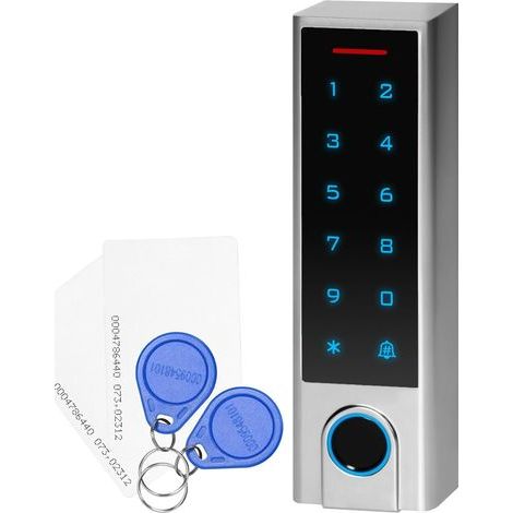 1 Digicode Portail, Serrure Connectée WiFi Tuya, Accès RFID Empreinte Code, IP68 Métal Extérieur (1/5)