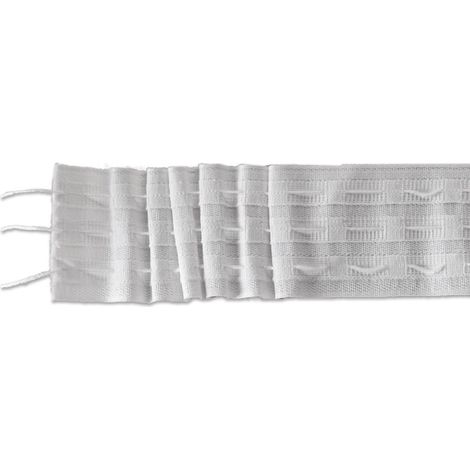 Fascia multitasca arricciatenda bianca 50 m h. 7.5cm fettuccia tendaggi balcone