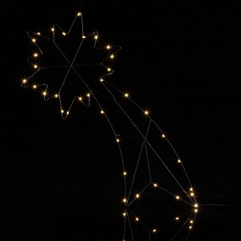 Casaria LED Fensterdeko Weihnachten Beleuchtet Innen & Außen IP44 Batterie Hängend Timer Stern Rentier Hirsch Weihnachtsstern Dekostern Deko Weihnachtsbeleuchtung Weihnachtsdeko Fenster LED Sternschn