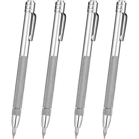 4 Wolframkarbidstifte mit Magnet, als Anreißwerkzeug für Metall, Keramik, Fliesen, Glas und Holz (1/5)