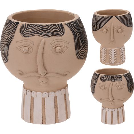 PROGARDEN maceta ceramica busto 13x12 cm , Maceta cerámica busto 13x12cm.