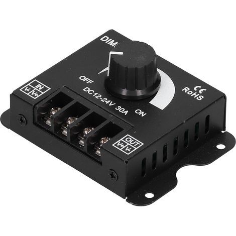 Einfarbiger LED-Dimmerschalter, Einstellknopf für 12–24 V Gleichstrom, 30 A (1/5)